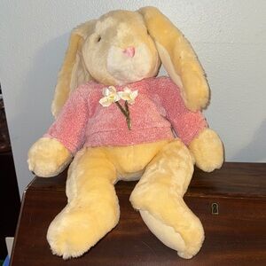 Retired Commonwealth Toy & Novelty Co. Plush Stuffed  Bunny Easter 20”